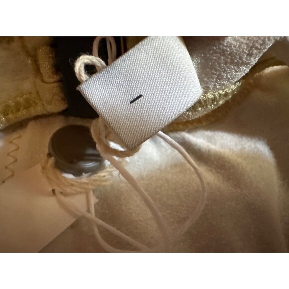 Lisa Marie Fernandez Gold Metallic Bandeau Bikini Set - Size 1Top Size 0 Bottoms - Picture 7 of 8